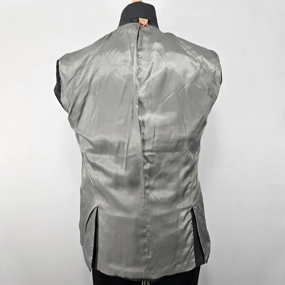 Calvin Klein Men's Sport Coat Blazer Two‎ Button Gray Twill Poly Rayon Size 42R
